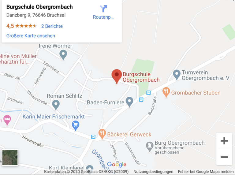 Map Ansicht Burgschule