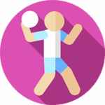icon_handball - Illsutration Figur mit Handball